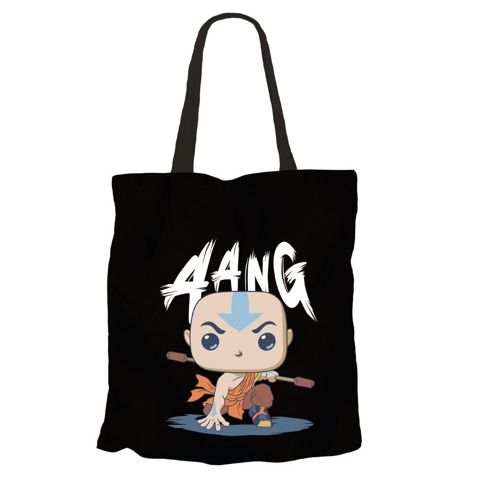 Aang Black Tote Bags by Funko | Milktee Custom