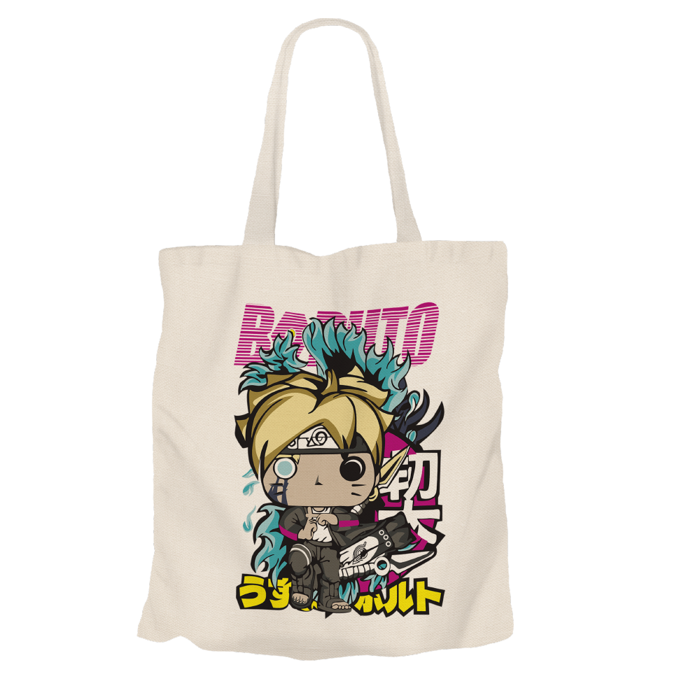 Boruto Uzumaki Beige Tote Bags by Funko | Milktee Custom