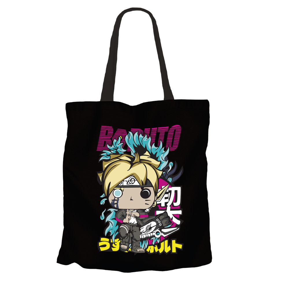 Boruto Uzumaki Black Tote Bags by Funko | Milktee Custom