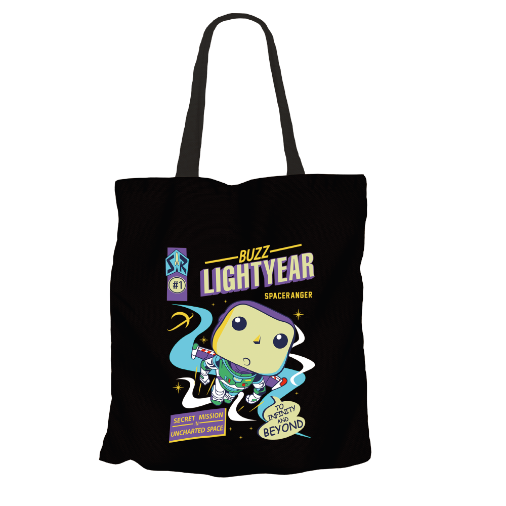 Buzz Lightyear Black Tote Bags by Funko | Milktee Custom