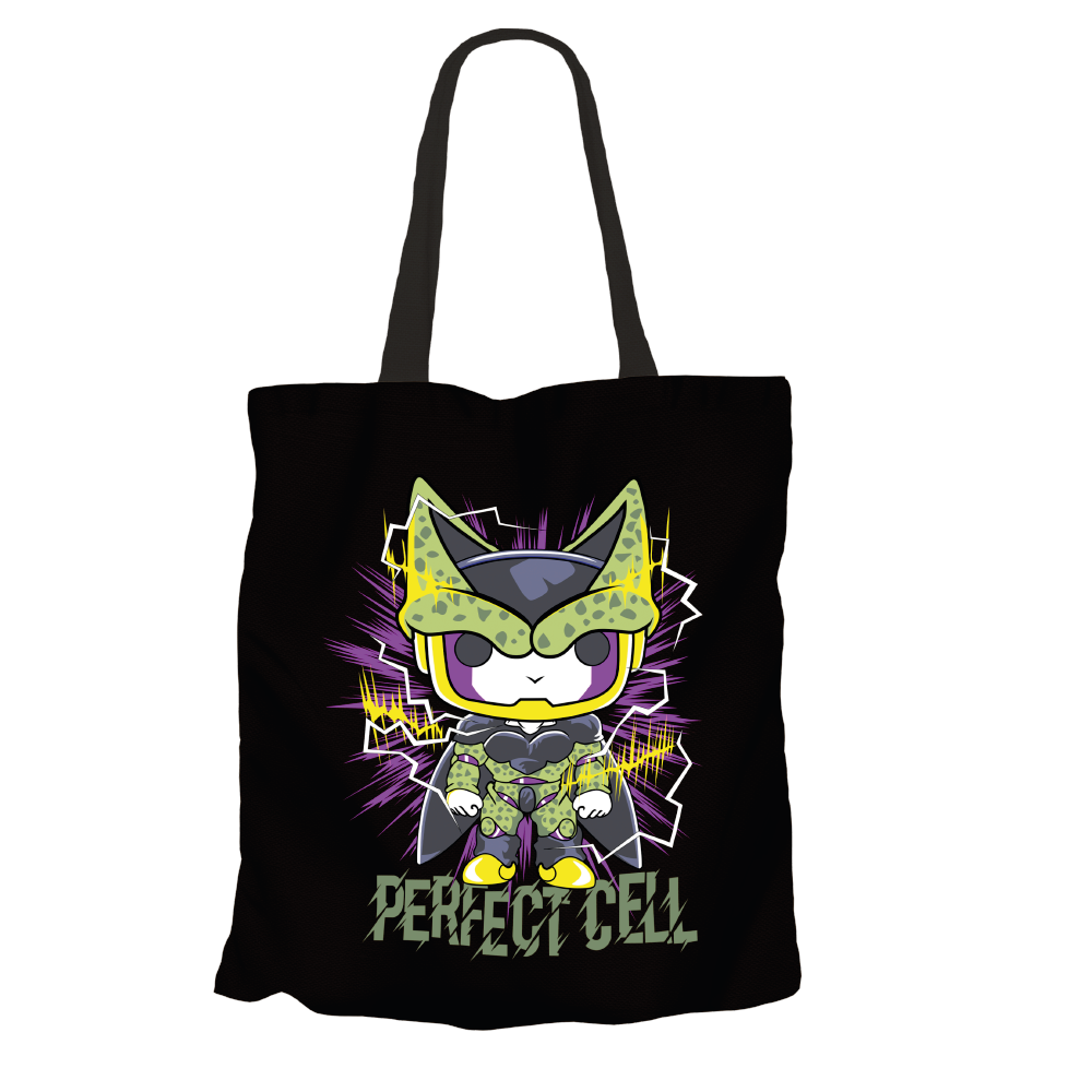 Cell Black Tote Bags by Funko | Milktee Custom