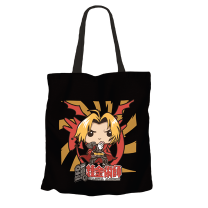 Edward Elric Black Tote Bags by Funko | Milktee Custom