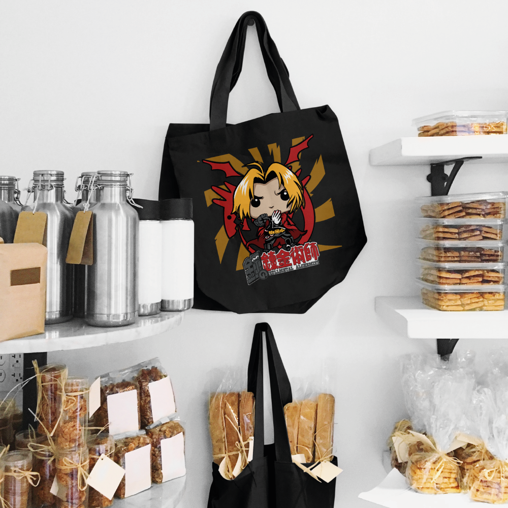 Edward Elric Tote Bags by Funko | Milktee Custom