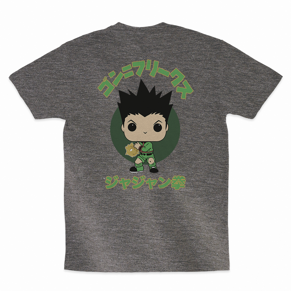 Gon Freecss - 100% Cotton Round Neck T-Shirt Dark Melange XS Short Sleeve T-Shirts by Funko | Milktee Custom