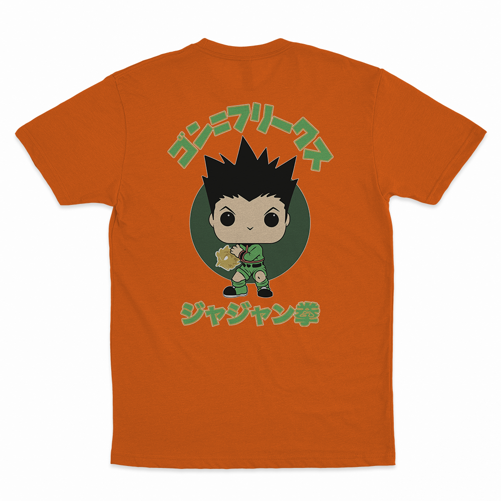 Gon Freecss - 100% Cotton Round Neck T-Shirt Orange XS Short Sleeve T-Shirts by Funko | Milktee Custom