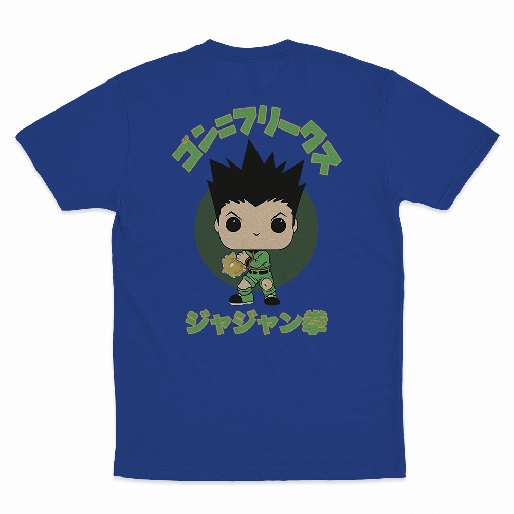 Gon Freecss - 100% Cotton Round Neck T-Shirt Royal Blue XS Short Sleeve T-Shirts by Funko | Milktee Custom