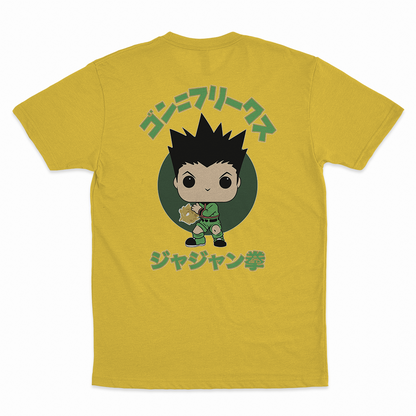 Gon Freecss - 100% Cotton Round Neck T-Shirt Yellow XS Short Sleeve T-Shirts by Funko | Milktee Custom