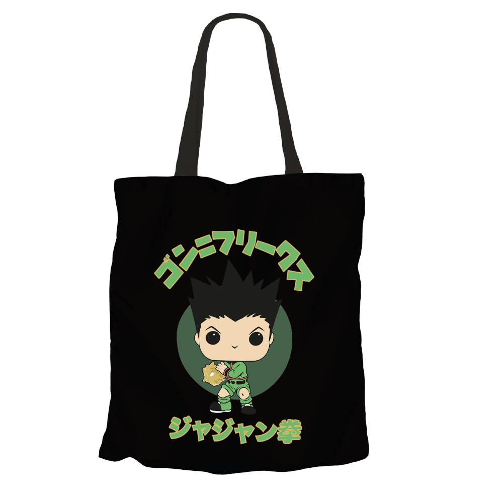 Gon Freecss Black Tote Bags by Funko | Milktee Custom