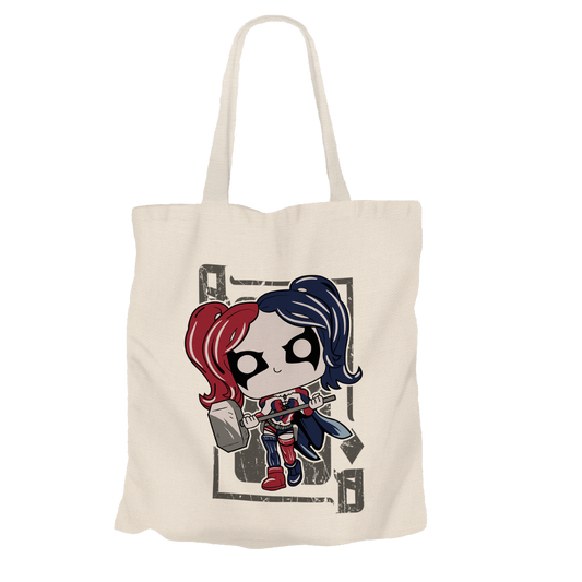 Harley Quinn Beige Tote Bags by Funko | Milktee Custom