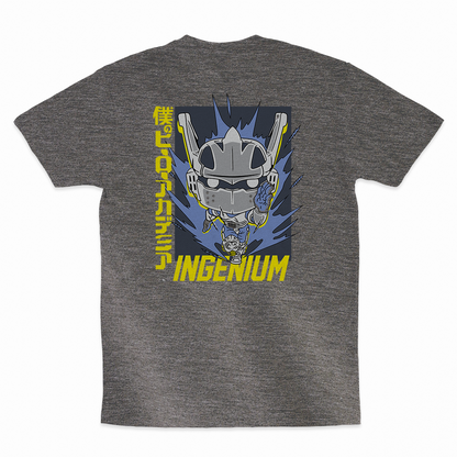 Ingenium - 100% Cotton Round Neck T-Shirt Dark Melange XS Short Sleeve T-Shirts by Funko | Milktee Custom