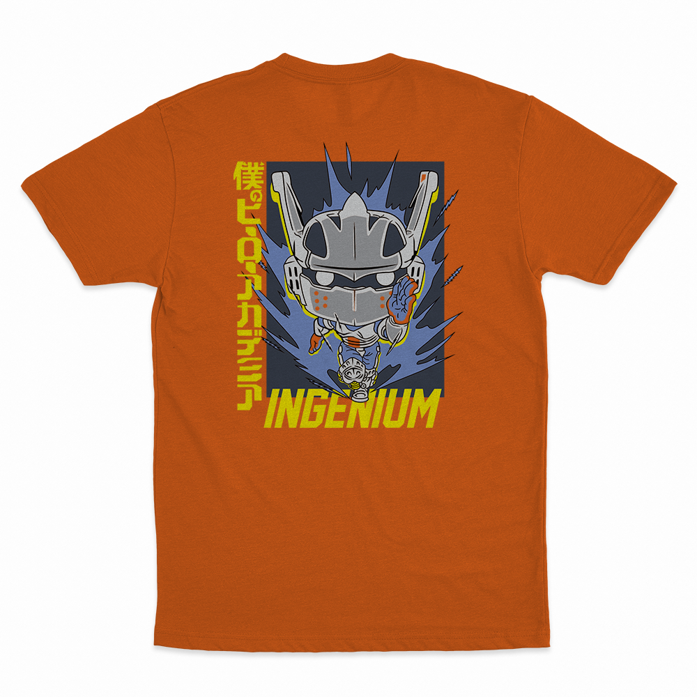 Ingenium - 100% Cotton Round Neck T-Shirt Orange XS Short Sleeve T-Shirts by Funko | Milktee Custom