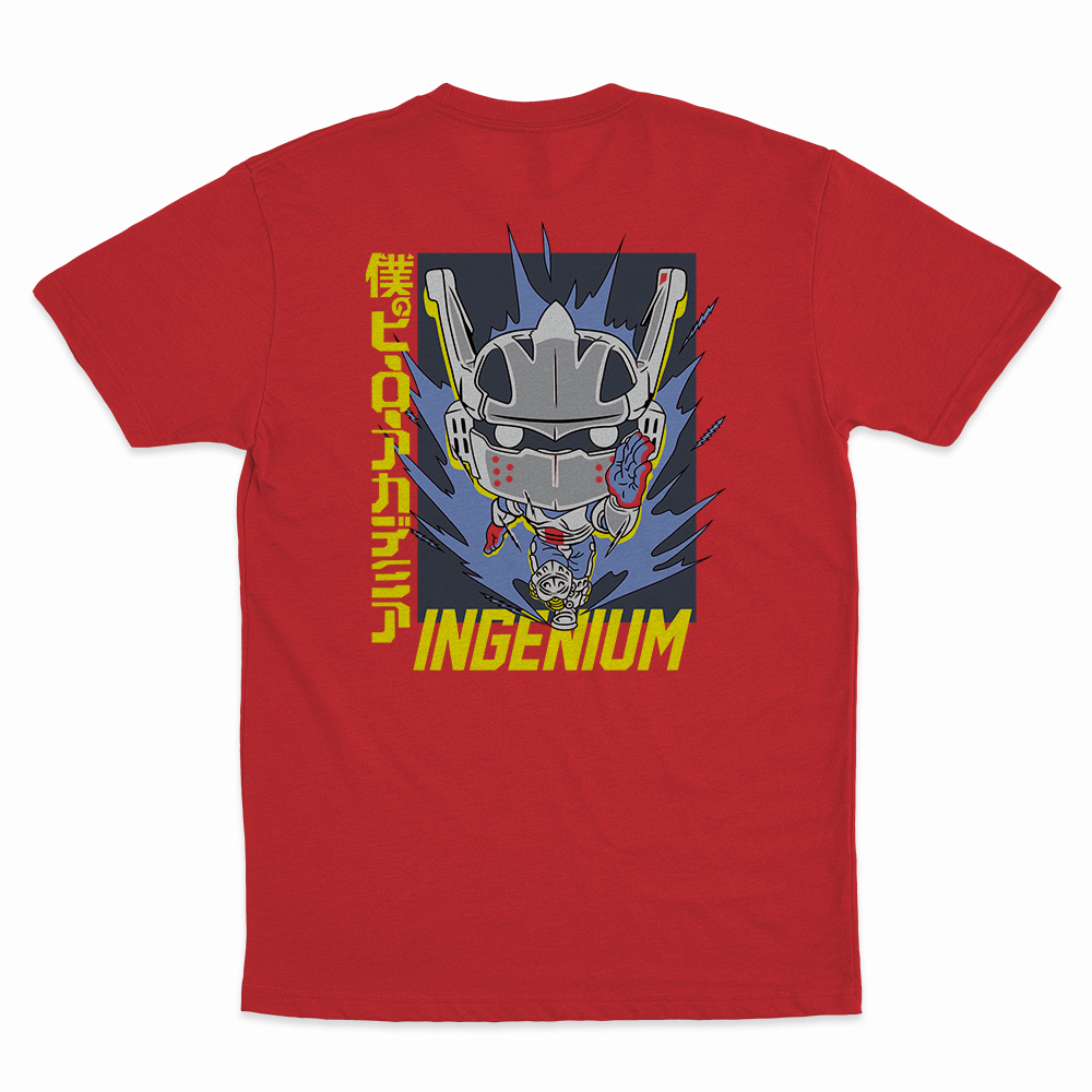 Ingenium - 100% Cotton Round Neck T-Shirt Red XS Short Sleeve T-Shirts by Funko | Milktee Custom