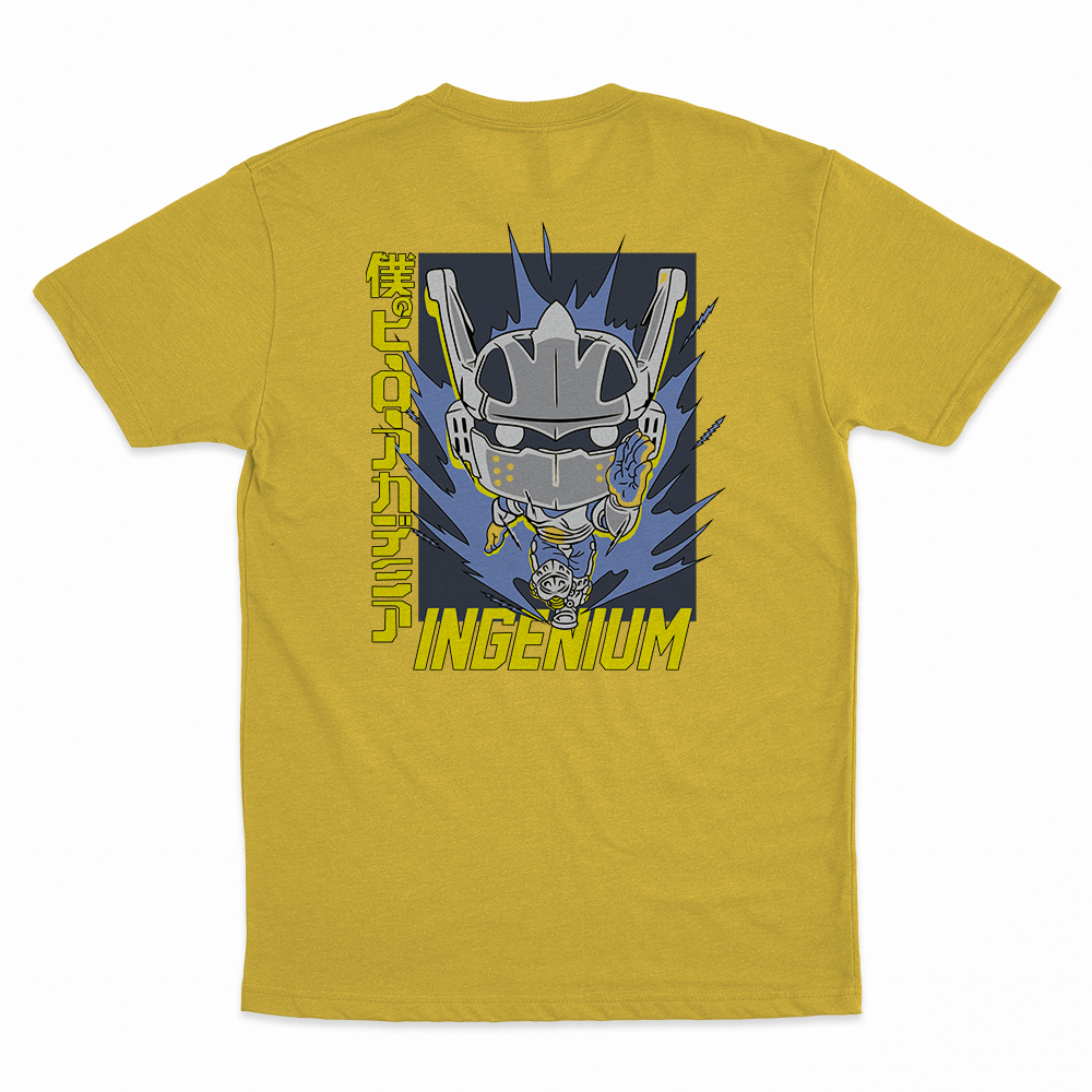 Ingenium - 100% Cotton Round Neck T-Shirt Yellow XS Short Sleeve T-Shirts by Funko | Milktee Custom