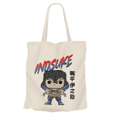 Inosuke Hashibira v2 Beige Tote Bags by Funko | Milktee Custom