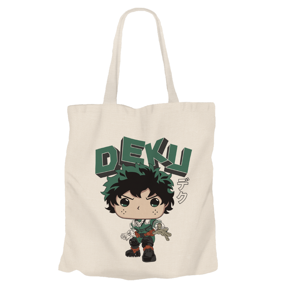 Izuku Midoriya (Deku) Beige Tote Bags by Funko | Milktee Custom