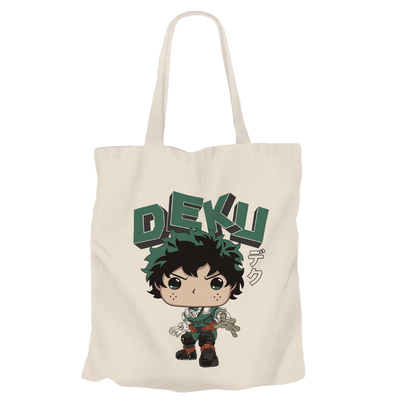 Izuku Midoriya (Deku) Beige Tote Bags by Funko | Milktee Custom