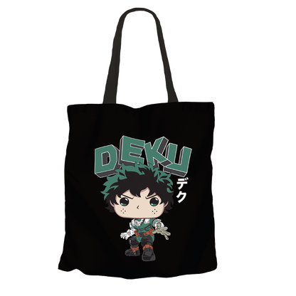 Izuku Midoriya (Deku) Black Tote Bags by Funko | Milktee Custom