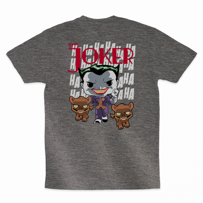 Joker - 100% Cotton Round Neck T-Shirt Dark Melange XS Short Sleeve T-Shirts by Funko | Milktee Custom