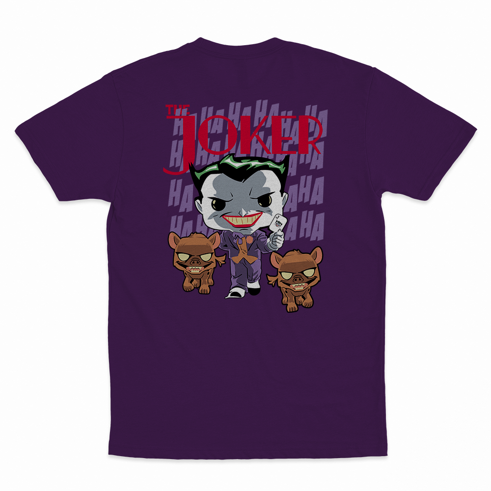 Joker - 100% Cotton Round Neck T-Shirt Purple XS Short Sleeve T-Shirts by Funko | Milktee Custom