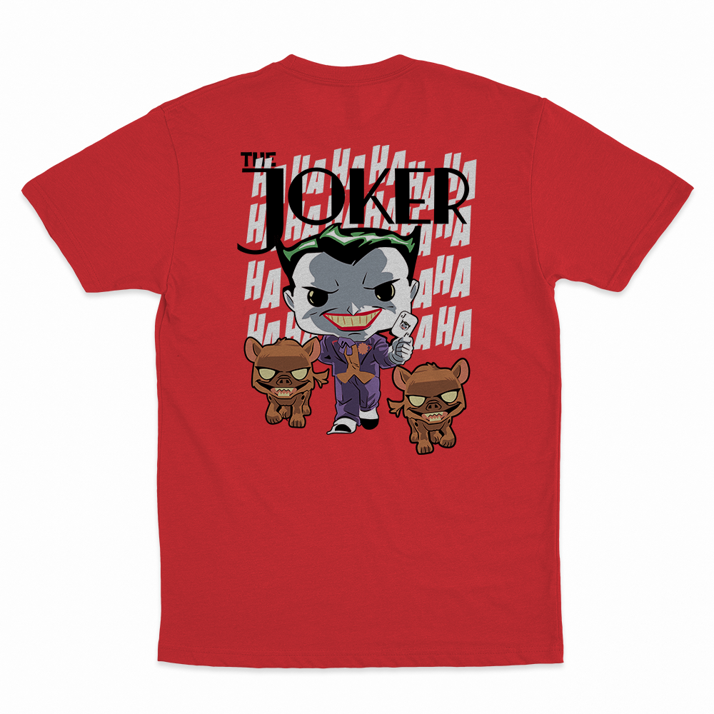 Joker - 100% Cotton Round Neck T-Shirt Red XS Short Sleeve T-Shirts by Funko | Milktee Custom