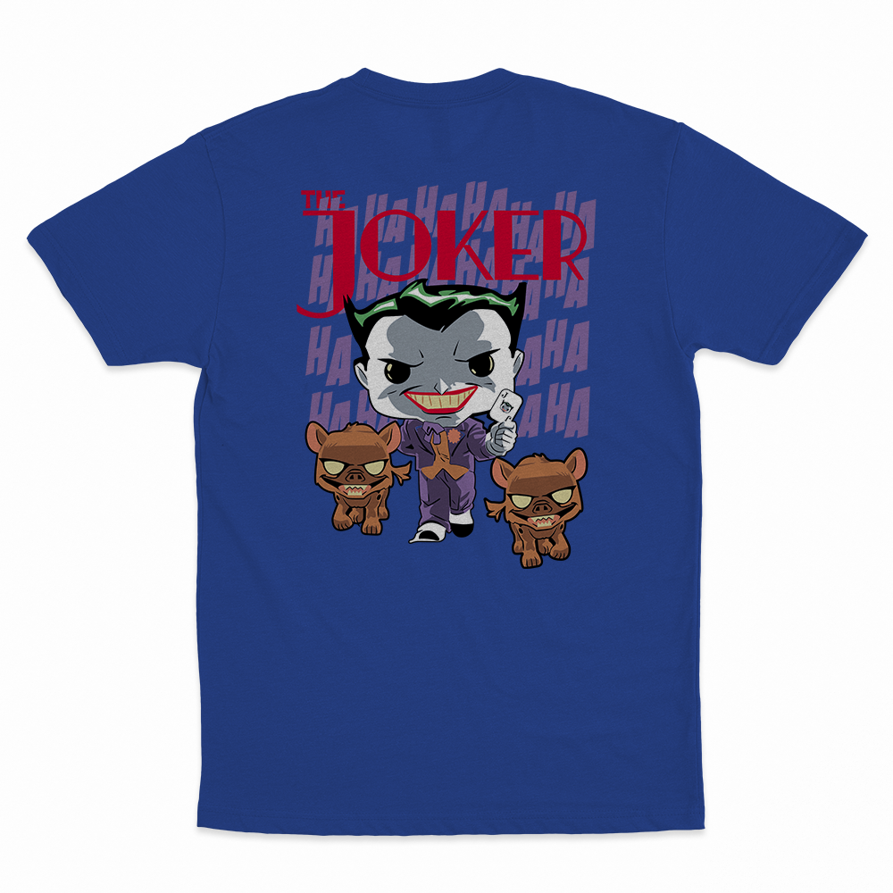 Joker - 100% Cotton Round Neck T-Shirt Royal Blue XS Short Sleeve T-Shirts by Funko | Milktee Custom