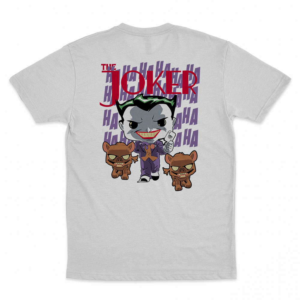 Joker - 100% Cotton Round Neck T-Shirt White XS Short Sleeve T-Shirts by Funko | Milktee Custom