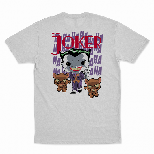 Joker - 100% Cotton Round Neck T-Shirt White XS Short Sleeve T-Shirts by Funko | Milktee Custom