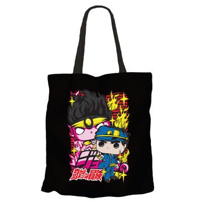 Kujo Jotaro & Dio Brando Black Tote Bags by Funko | Milktee Custom