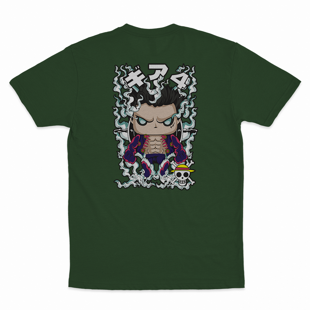 Monkey D. Luffy #2 - 100% Cotton Round Neck T-Shirt Bottle Green XS Short Sleeve T-Shirts by Funko | Milktee Custom