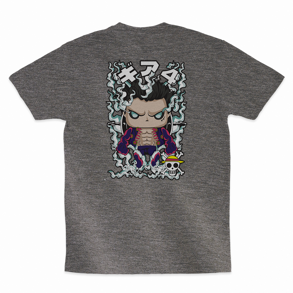 Monkey D. Luffy #2 - 100% Cotton Round Neck T-Shirt Dark Melange XS Short Sleeve T-Shirts by Funko | Milktee Custom