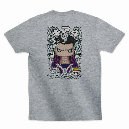 Monkey D. Luffy #2 - 100% Cotton Round Neck T-Shirt Grey Melange XS Short Sleeve T-Shirts by Funko | Milktee Custom