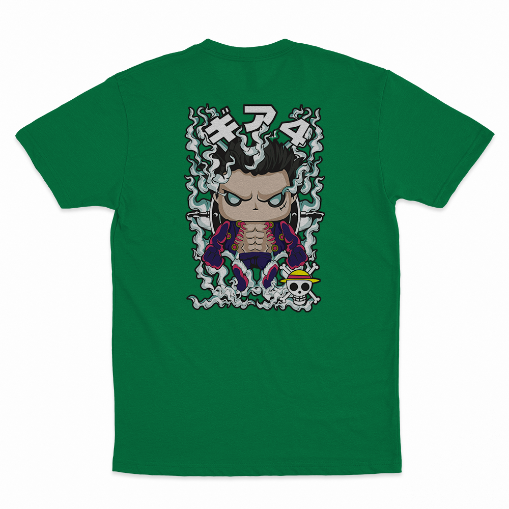 Monkey D. Luffy #2 - 100% Cotton Round Neck T-Shirt Kelly Green XS Short Sleeve T-Shirts by Funko | Milktee Custom