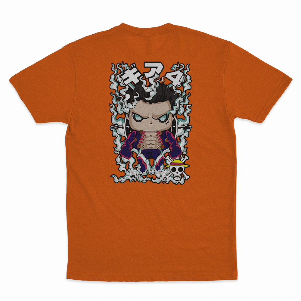 Monkey D. Luffy #2 - 100% Cotton Round Neck T-Shirt Orange XS Short Sleeve T-Shirts by Funko | Milktee Custom