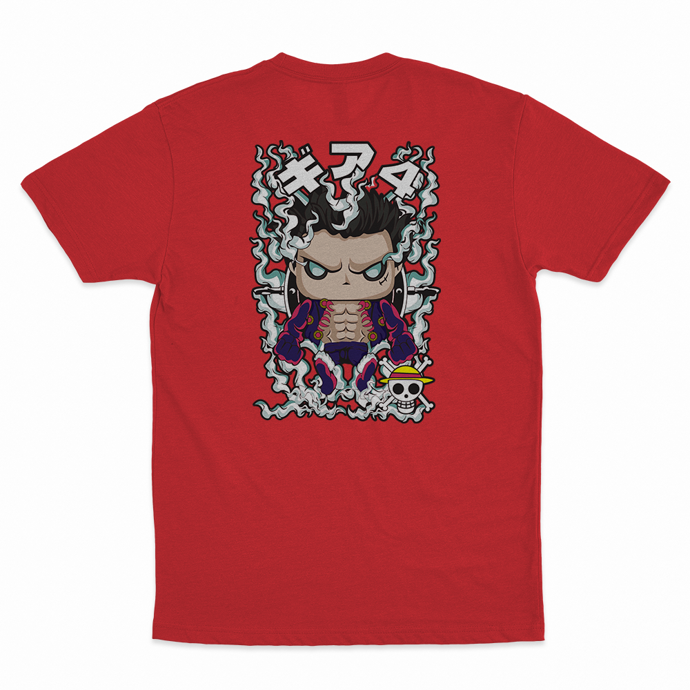 Monkey D. Luffy #2 - 100% Cotton Round Neck T-Shirt Red XS Short Sleeve T-Shirts by Funko | Milktee Custom