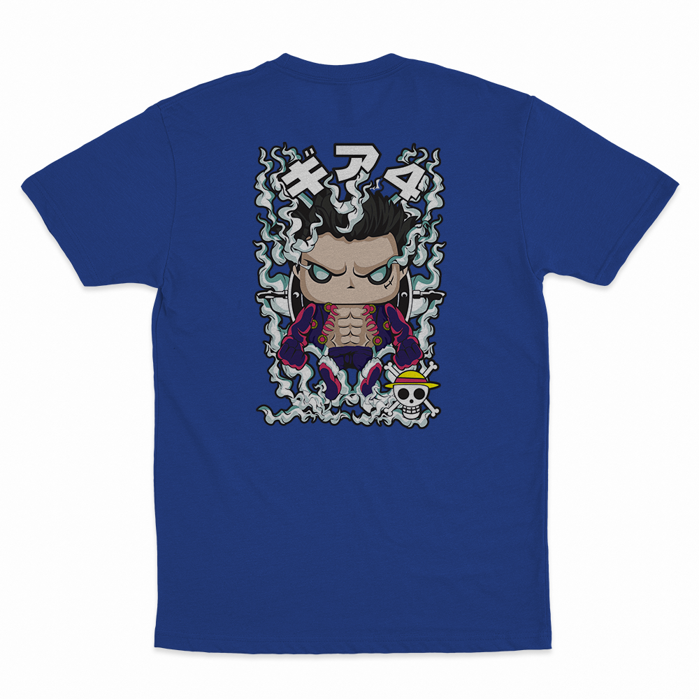 Monkey D. Luffy #2 - 100% Cotton Round Neck T-Shirt Royal Blue XS Short Sleeve T-Shirts by Funko | Milktee Custom