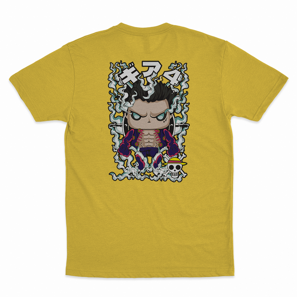 Monkey D. Luffy #2 - 100% Cotton Round Neck T-Shirt Yellow XS Short Sleeve T-Shirts by Funko | Milktee Custom