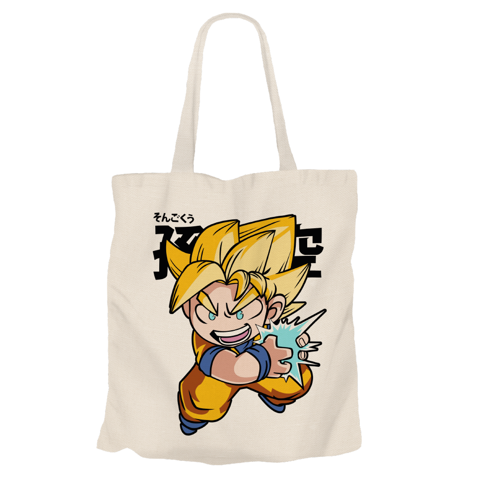 Son Goku Beige Tote Bags by Funko | Milktee Custom