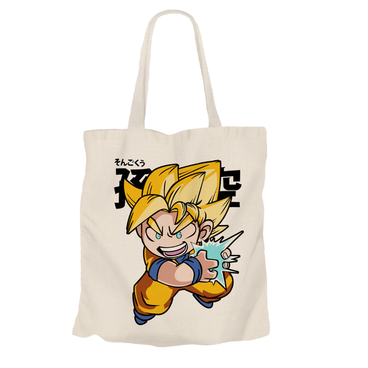 Son Goku Beige Tote Bags by Funko | Milktee Custom