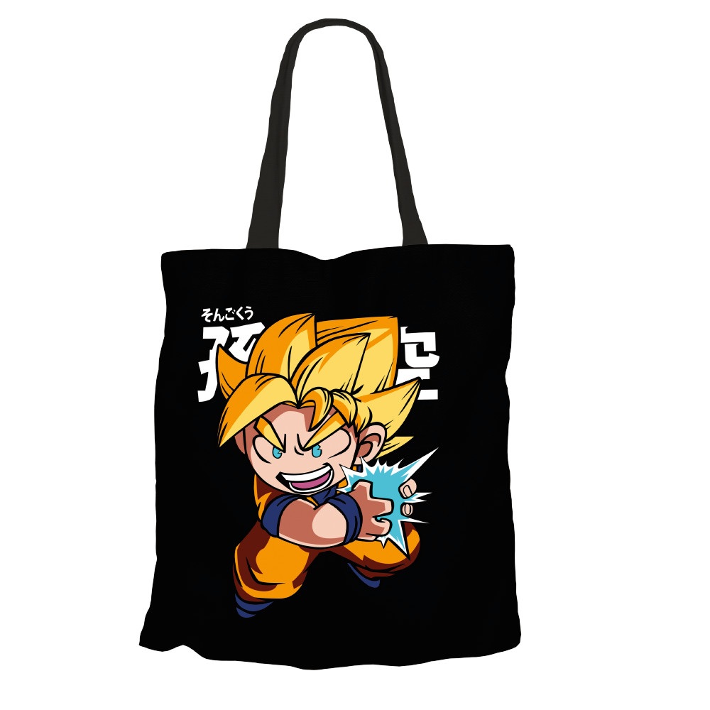 Son Goku Black Tote Bags by Funko | Milktee Custom