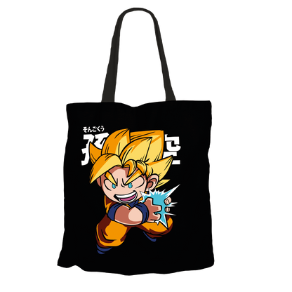 Son Goku Black Tote Bags by Funko | Milktee Custom