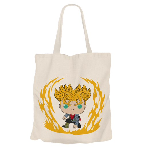 Super Saiyan Beige Tote Bags by Funko | Milktee Custom