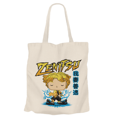 Zenitsu Agatsuma Beige Tote Bags by Funko | Milktee Custom